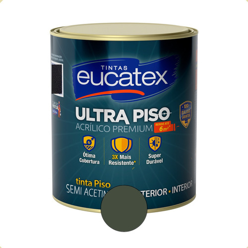 Tinta Ultra Piso E Parede Eucatex 3,6l Acrílico Premium Cor Cinza-escuro