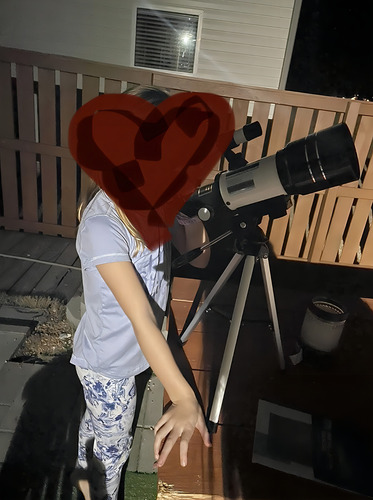 Telescopio Profesional Para Astronomía Con Trípode Soporte Color Cian