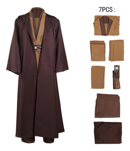 Traje Completo De Star Wars Cosplay De Obi-wan Kenobi