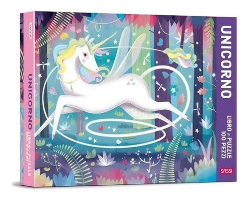 Imagen 1 de 5 de Puzzle 100 Pzas Rompecabezas Unicornio Con Libro Manolito Ed