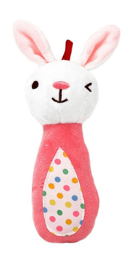 Mi Primer Sonaja De Peluche Conejita 19x7x5cm Color Multicolor