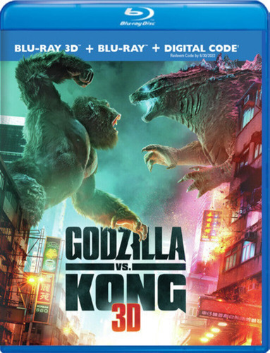 Godzilla Vs Kong Pelicula Blu-ray 3d + Blu-ray