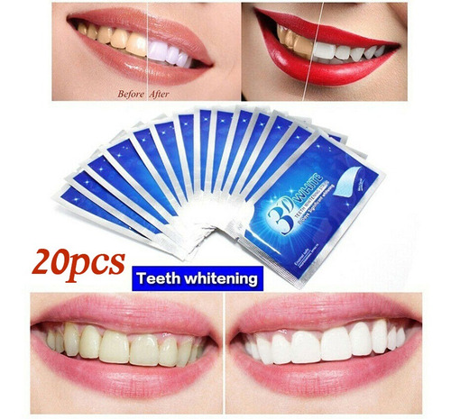 20 Piezas 3d De Blanqueamiento De Dientes Adhesivo Para Blan