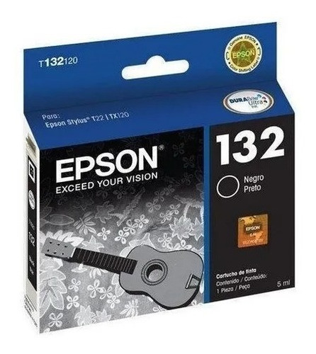 Cartucho Epson Stylus Pro T132 Negra T22 Tx120 8ml T1321 /vc