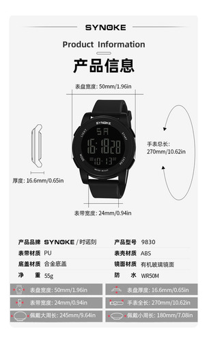 A Reloj Digital Impermeable Con Retroiluminación Luminosa