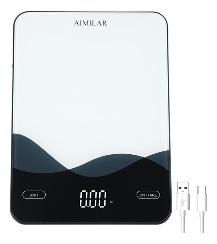 Aimilar - Báscula Digital Cargable Para Alimentos De Cocin.