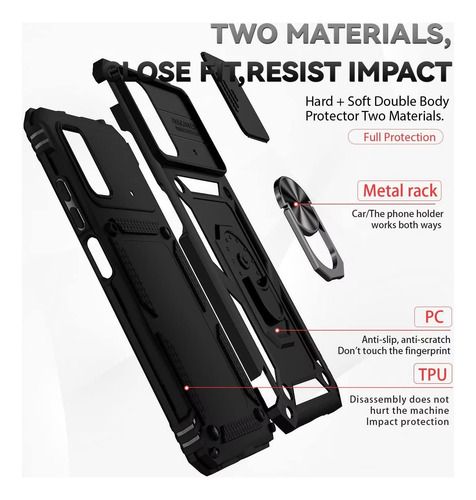 Funda Para Poco M4 Pro 4g Uso Rudo Cámara Carcasa+mica Negro Xiaomi Poco M4 Pro 4g