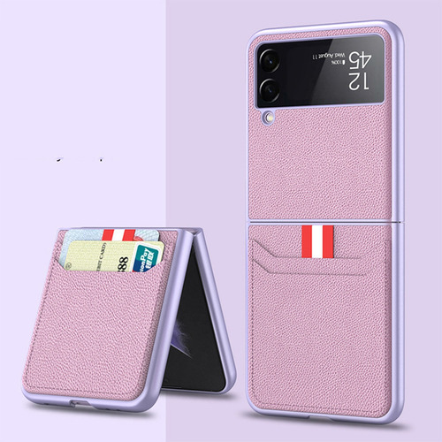 Funda Protectora De Cuero Para Samsung Z Flip 3