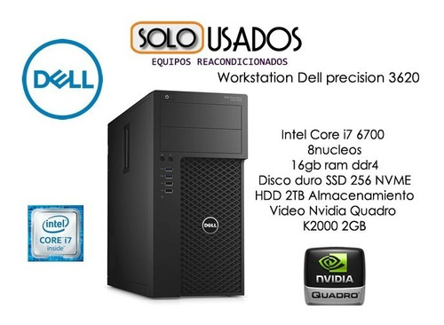 Dell Precision Tower 3620, Core I7, 16gb Ram Ddr4, Nvme 256 (Usado)