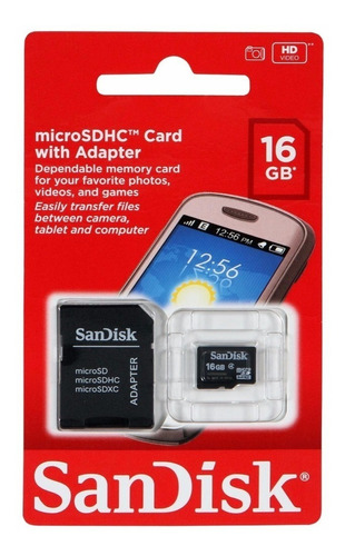 Memoria Micro Sd 16gb Sandisk Clase 4 100% Original Garantia