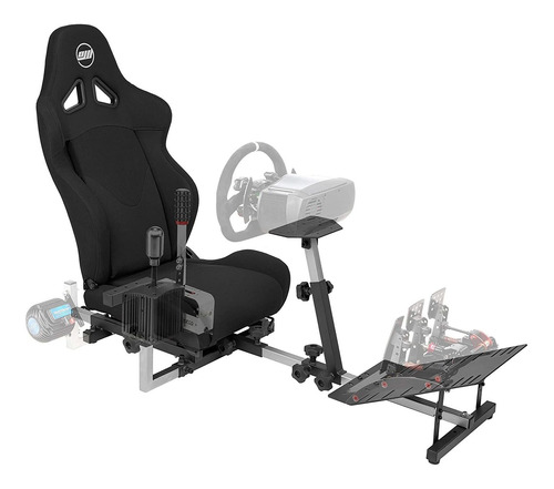 Silla Gamer Para Simulador De Autos O Aviones - Negra - 