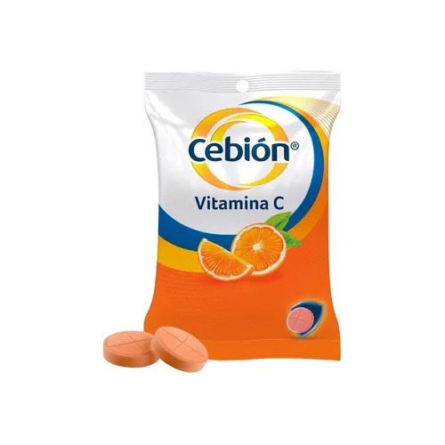 Cebion Masticable Sabor Naranja 12 Bolsas X 12 Pastillas C/u