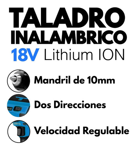 Taladro Atornillador Inalambrico Logus Til-18v-be 18v-