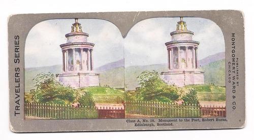 Foto Estereoscopica Stereo Monumento Burns Escocia B4