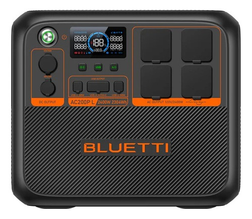 Bluetti AC200PL 2304wh Estação De Energia Gerador Bateria Solar 2400w Tomada BR 110v