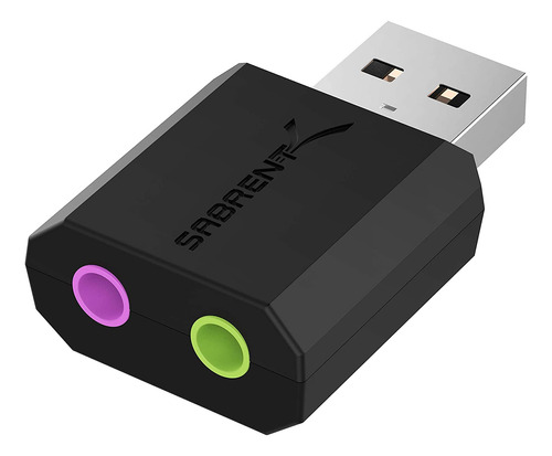 Adaptador De Sonido Estéreo Externo Sabrent Usb Para Windows