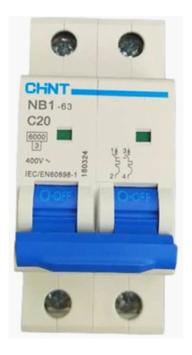 Breaker Termomagnetico Chint 2 Polos Desde 3 Amp Hasta 40amp