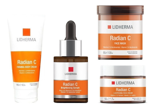 Kit Radian C Crema + Serum + Mascara + Corporal Lidherma