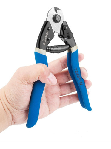 Alicate Corta Cabo Aço Arame Profissional Com Trava Toopre Preto/azul