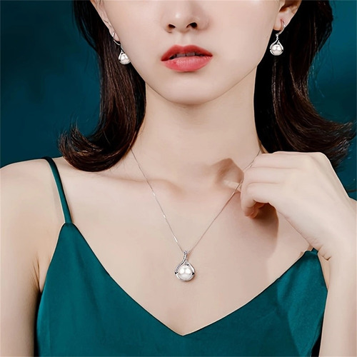 Un Conjunto De Joyas De Perlas Para Mujer, Ajustable, Dainty