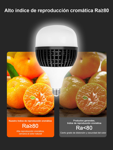 80w Alta Potencia 8000lm Foco Led Base E27 Bombilla 10pz Blanco Frío