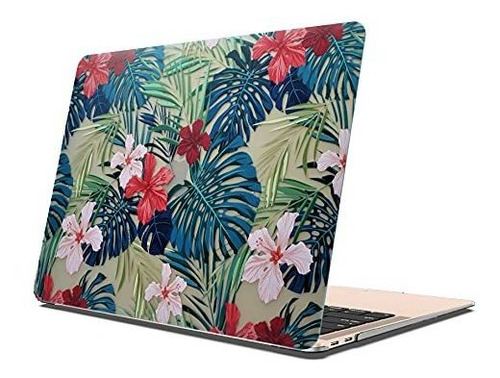 Aoggy Macbook Air 13 Inch Case 2018 Version , Diseño Floral,