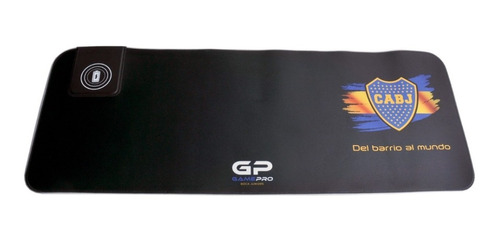 Mouse Pad Gamer Boca Junior Rgb Carga Celular Inalámbrico