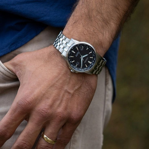 Imagen 6 de 6 de Citizen World Time Black Dial Bx1000-57e .......... Dcmstore