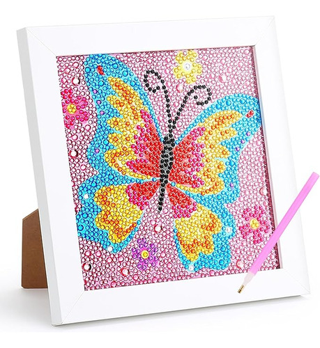 Diamond Painting Kit For Kids With Frame 7x7inch Art And Cra