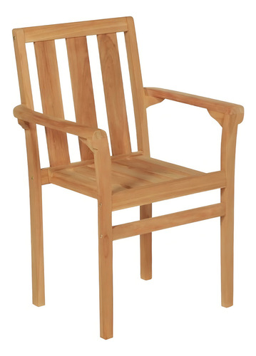 Juego De Comedor De Jardín De 7 Piezas De Madera De Teca Estructura Café