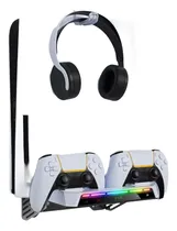 Comprar Base De Carga Joysticks Ps5 Colgador De Auriculares Rgb Blanco