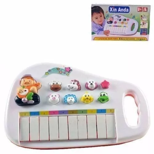 Brinquedo Teclado Piano Musical Infantil Fazendinha Rosa no Shoptime