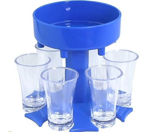 Dispensador De Licor 6 Lugares Shot Tequila Con Vasos