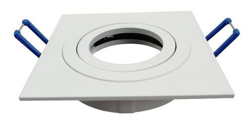 Imagen 2 de 3 de Embutido Luminaria Cuadrada Fidel Gu10 Led Techo Candil Niq Color Platil