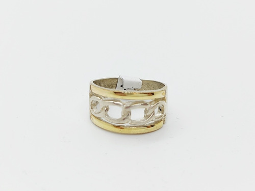 Anillo De Plata 925 Y Detalles En Oro 18 K Grumet Mujer