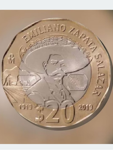 Moneda Conmemorativa De Emiliano Zapata Salazar Año 1919