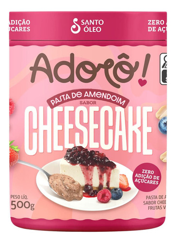 Pasta De Amendoim - 500g Cheesecake De Frutas Vermelhas Sabor Cheese Cake De Frutas Vermelhas