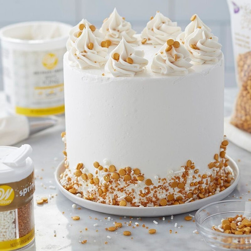 Imagen 4 de 7 de Sprinkles Dorado Blanco Azucar Perlas Granas Wilton Titanweb