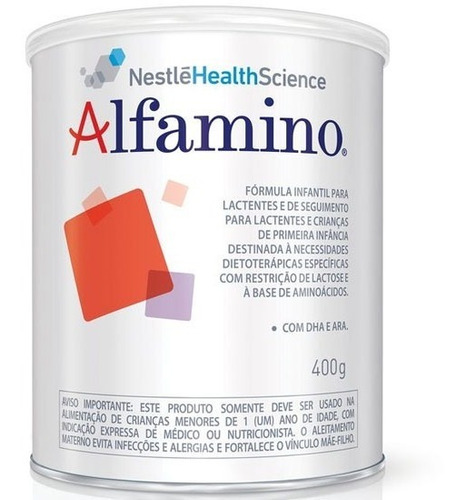 Alfamino Fórmula Infantil Nestlé Health Science Lata 400g