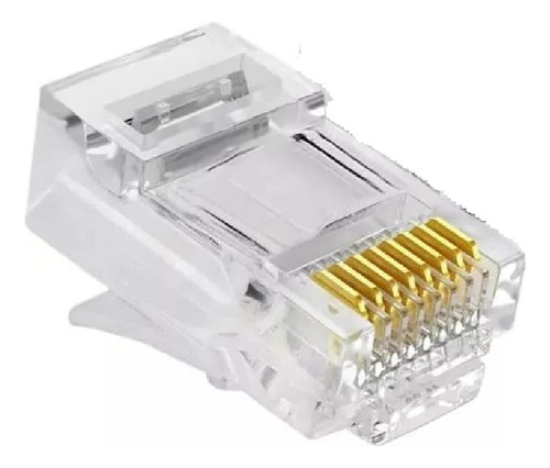 Kit 10 Conector Rj45 P/ Cabo De Rede Lan Plug Ethernet Cat6