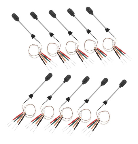 10pcs 1/100 Tren Semáforo Paisaje Calle Luz De Señal De