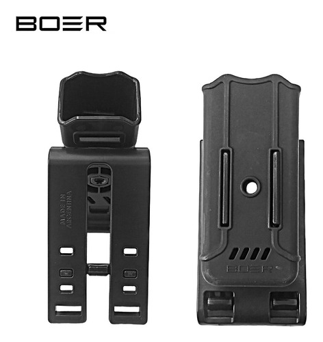 Imagen 3 de 10 de Porta Cargador Táctico Polimero Boer Molle Universal Clip