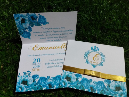 Imagem 6 de 10 de 60 Convites Casamento, Debutante+fitacetim +120 Individuais
