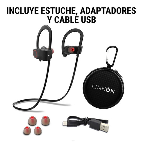 Imagen 8 de 10 de Audifonos Deportivos Inalambricos Bluetooth Microfono