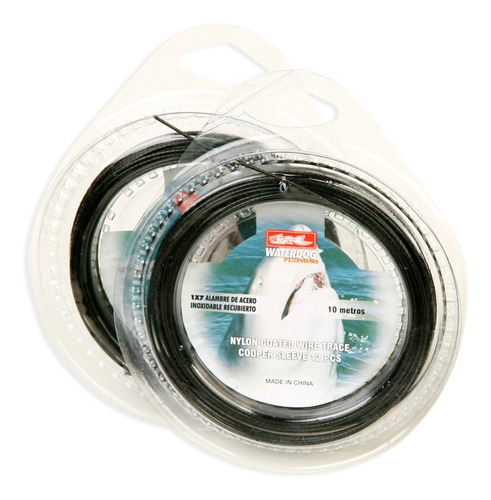 Cable De Acero Waterdog 60 Libras Leader  X 10mts + Tubitos