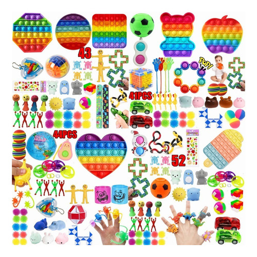 Kit De Juguetes Sensoriales Popit Bubble Fidget, 53 Piezas