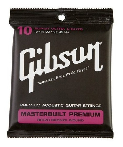 Encordado Guitarra Acústica Gibson 0.10 Sag-brs10