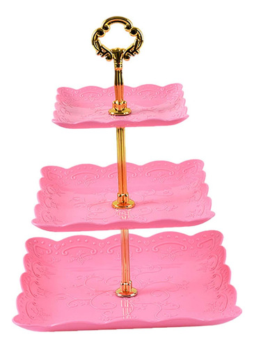 Soporte Para Cupcakes, Bandeja Para Servir , Fiesta Oro Rosa