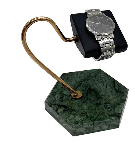 Expositor For Reloj, Base De Mármol Natural Verde, Soporte