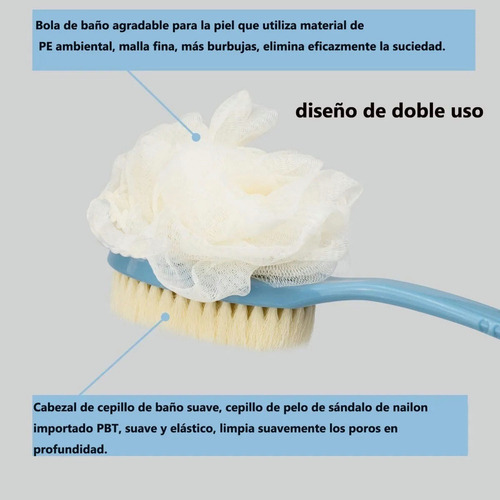 . Cepillo De Baño Ducha Mango Largo Cuerpo Espalda Masaje